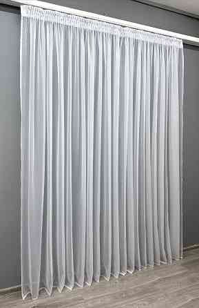 Тюль с тесьмой Вафелька VR-Textil н101 Шифон однотонный Белый 400х250 см (44-011) Киев