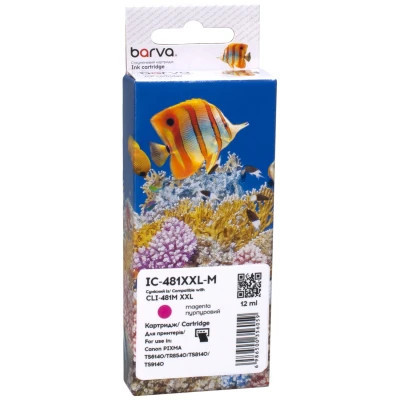 Картридж Barva Canon CLI-481M XXL (1991C001AA) 760 ст, magenta (IC-481XXL-M) Вінниця - фото 1
