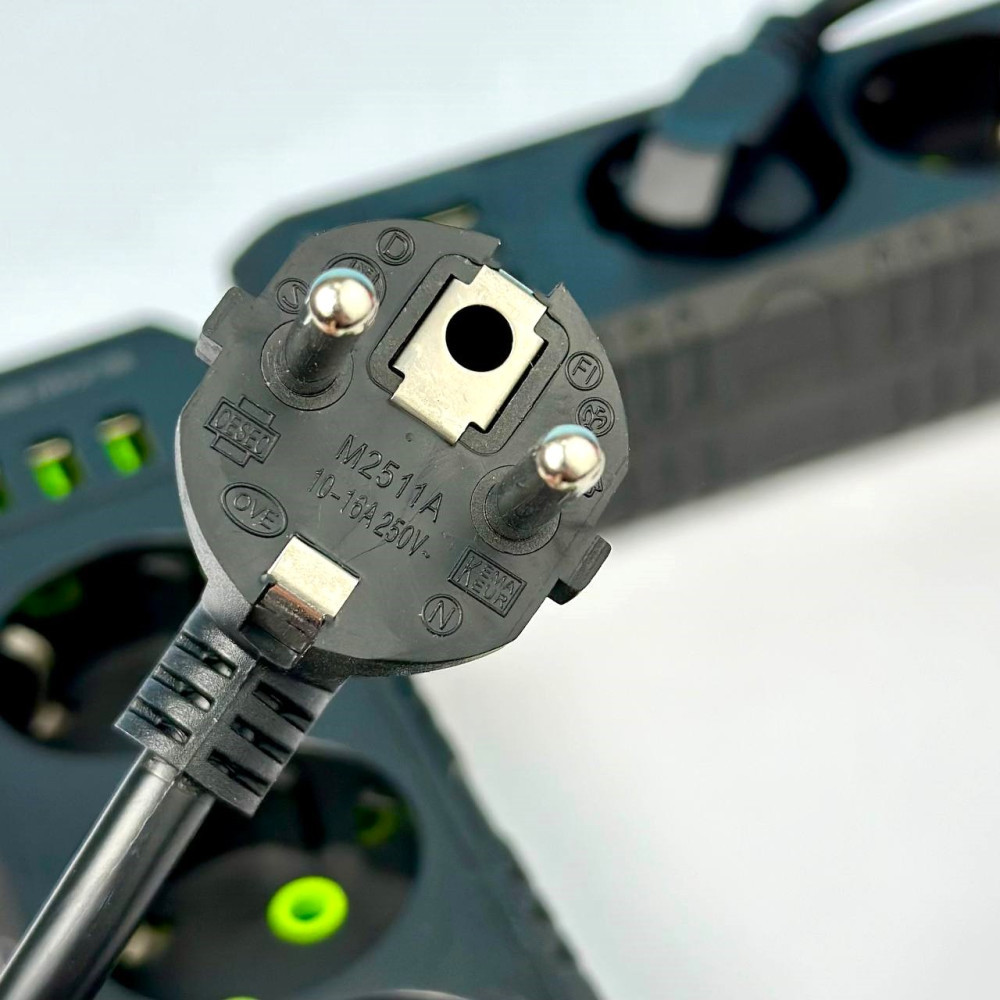 Сетевой фильтр-удлинитель 4 розеток 3USB 2500W 6 метра UA Вінниця - фото 2