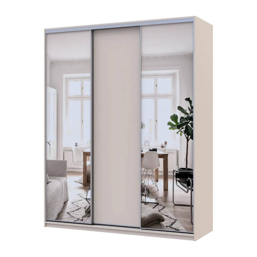 Шафа-купе Doros Сіті Лайт Кашемір 1 ДСП / 2 дзеркала 180х60х225 (80736368) Дніпро - фото 3