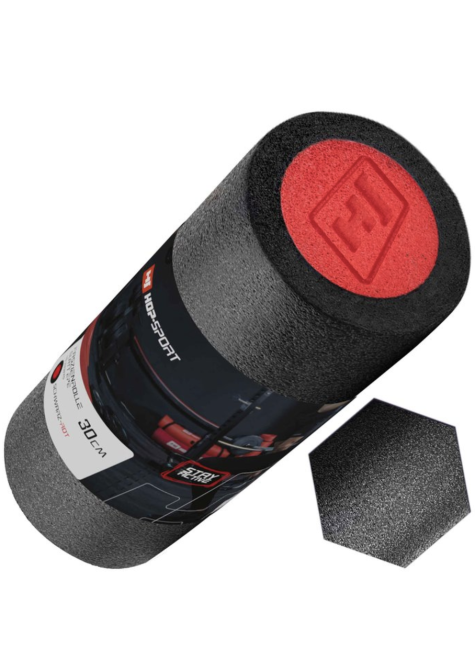 Масажний ролик (валик, роллер) Hop-Sport EPE 45см чорно-червоний Київ - фото 9