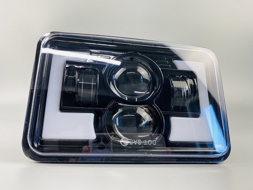 Фара LED прямокутна 95W ближній + дальній + повороти + габарит Мукачево - фото 7