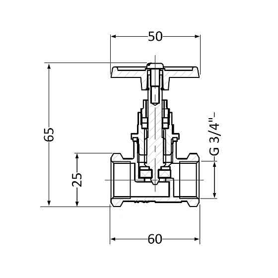 Вентиль латунний SD 20х3/4" ВР (YA) Київ