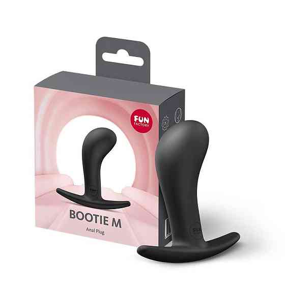 Анальна пробка Fun Factory BOOTIE M Black, діаметр 3,3 см, тонкий обмежувач Sex Aura Київ