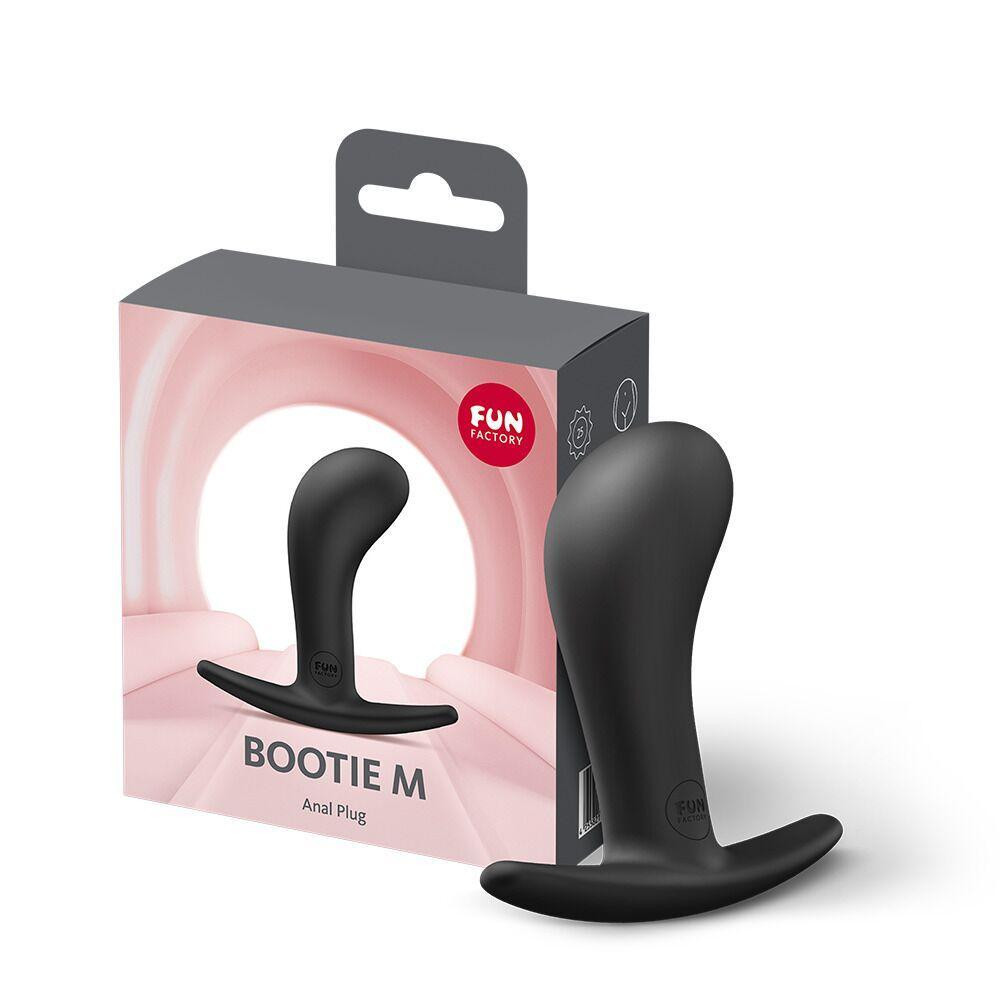 Анальна пробка Fun Factory BOOTIE M Black, діаметр 3,3 см, тонкий обмежувач Sex Aura Київ - фото 3