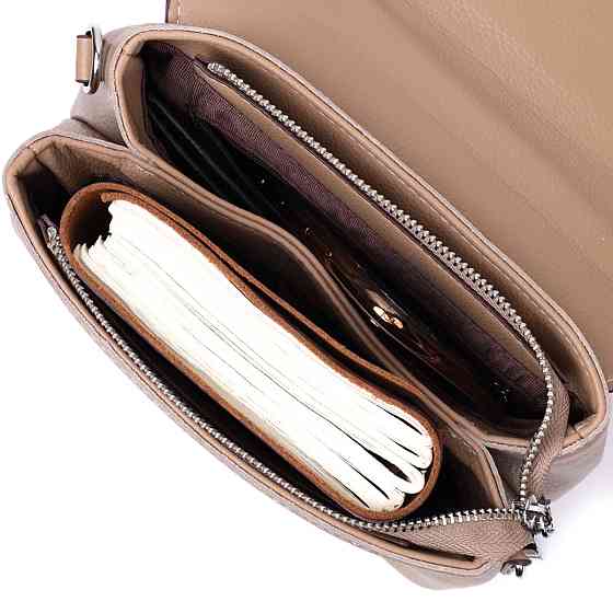 Женская сумка сэтчел из натуральной кожи Vintage 22292 Бежевая Киев