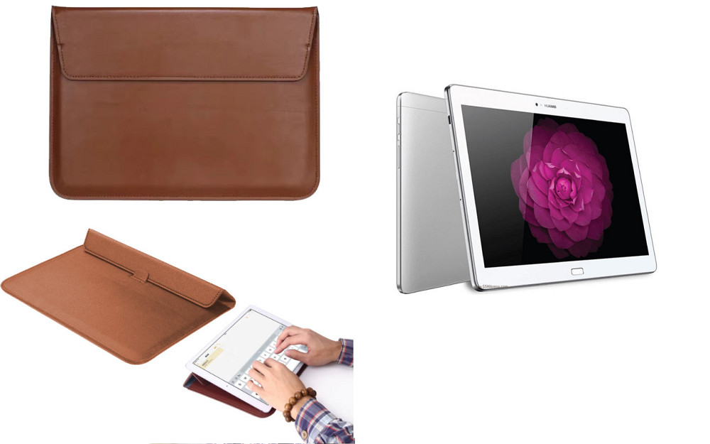 Чохол-конверт VitoCase для HUAWEI MediaPad M2 10.0, з функцією підставки для планшета Коричневий Київ - фото 1