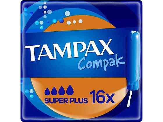 Тампони 16шт з аплікатором Tampax Compak Super Plus Duo ТМ TAMPAX Київ