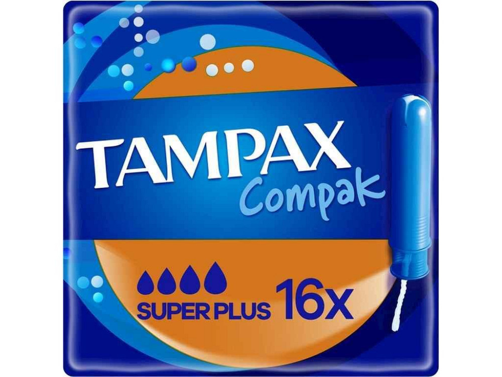 Тампоны 16шт с аппликатором Tampax Compak Super Plus Duo ТМ TAMPAX Киев - изображение 1