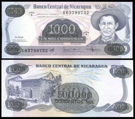 Нікарагуа / Nicaragua 500000 кордоба 1987р. UNC Полтава - фото 1