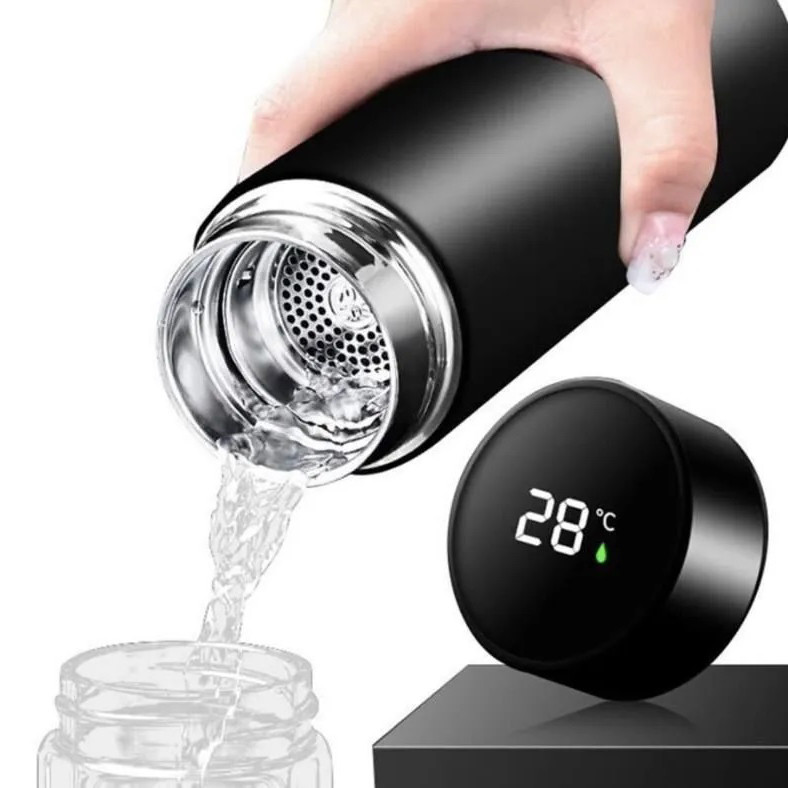 Термос с цифровым дисплеем температуры, Термос для чая помповый Умный с датчиком температуры NH-12 Львов - изображение 2