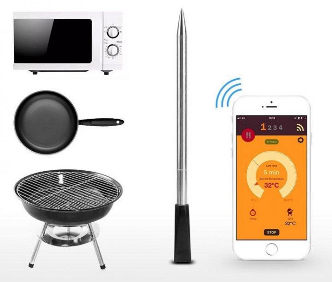 Беспроводной Bluetooth термометр щуп Термощуп для духовки Винница - изображение 4