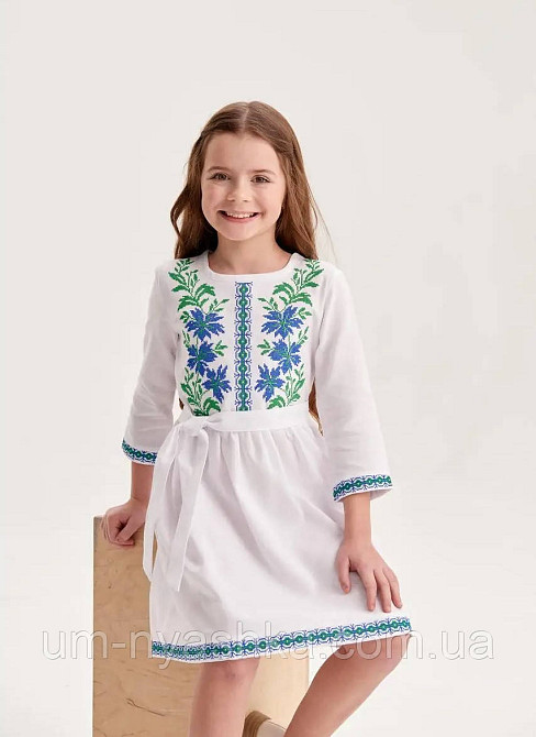 Дитяче плаття-вишиванка вишите плаття "Мальва" на зріст 98-146 Кривий Ріг - фото 2