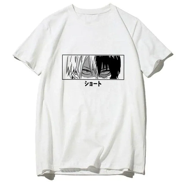 Футболка для мальчика с аниме принтом Моя геройська академия / Тодороки оверсайз (рост от 165 до 180 ) Белый AnimeT1131m Днепр - изображение 1
