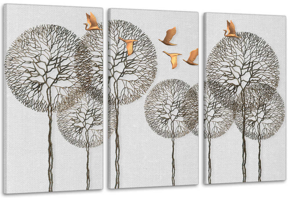 Модульна картина у вітальню/ спальню     Дерева       ART-091_3A 70х130 см Київ - фото 1