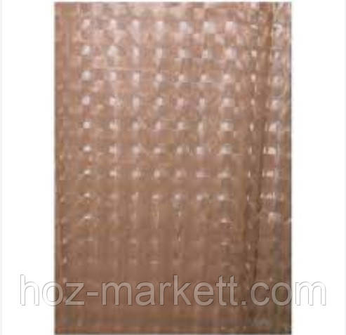 Штора в ванную силиконовая с 3 D эффектом шторка для ванной коричневая 180 х 180 см Харьков - изображение 5