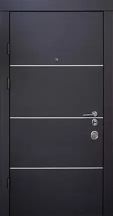 Вхідні двері Qdoors Авангард Горизонталь AL  венге темний горизонт 950х2040 мм Київ