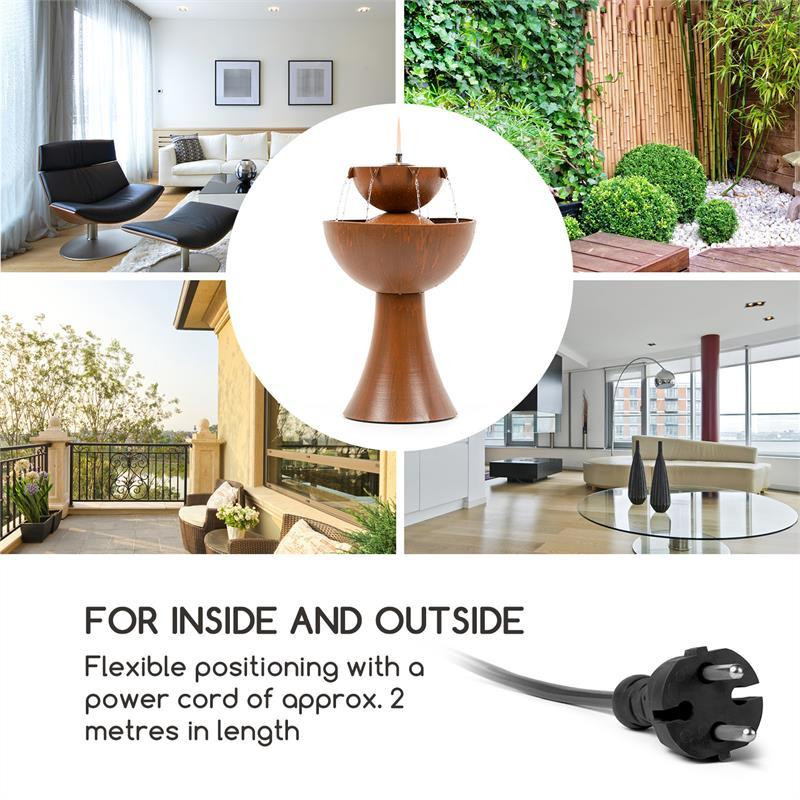 Садовий фонтан Олександра Внутрішній і зовнішній фонтан з олійною лампою 8 Вт з оцинкованого металу (Німеччина, Рівне - фото 5