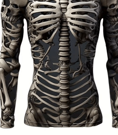 Костюм-футболка 3D СКЕЛЕТ З ЧЕРЕПАМИ Чоловічий р-р М з довгим рукавом Київ