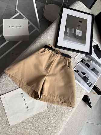 Женские базовые повседневные шорты турецкий кашемир Бежевий, 44 Одесса