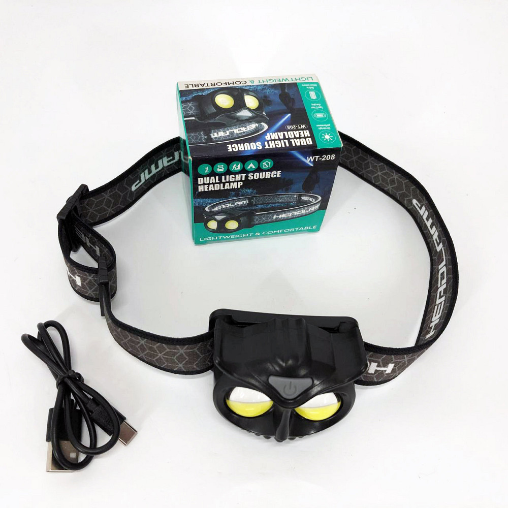 Налобный фонарик с регулируемым ремешком, Фонарь с фиксацией на голове, Мощный фонарь для рыбалки SJ-30 Львов - изображение 4