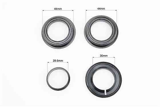Кермова колонка 1-1/8" (44/28,6x44/30) безрізьбової вилки, напівінтегровані, пром-підшипники, чорні FP-H835B Київ