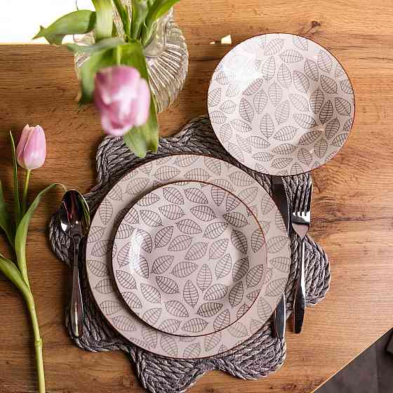 Столовий сервіз на 6 персон 18 предметів набір фарфорових тарілок HP-HK-A6 Коломия