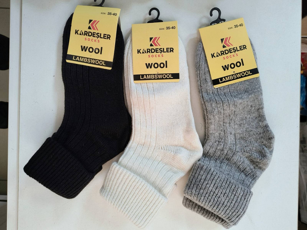Набір теплих жіночих шкарпеток із вовною кольорові 6 шт. Kardesler 36-40 Київ - фото 8