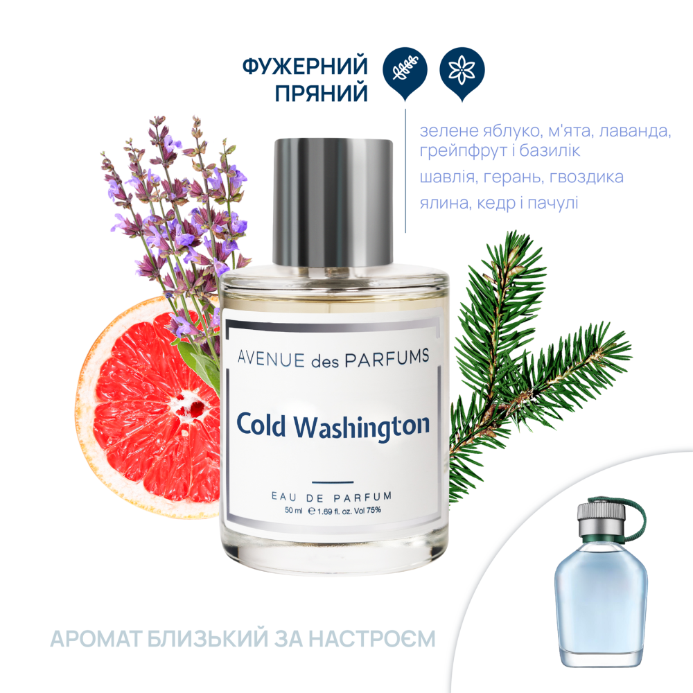 Парфюмерная вода Cold Washington Avenue des Parfums 50 мл Киев - изображение 2