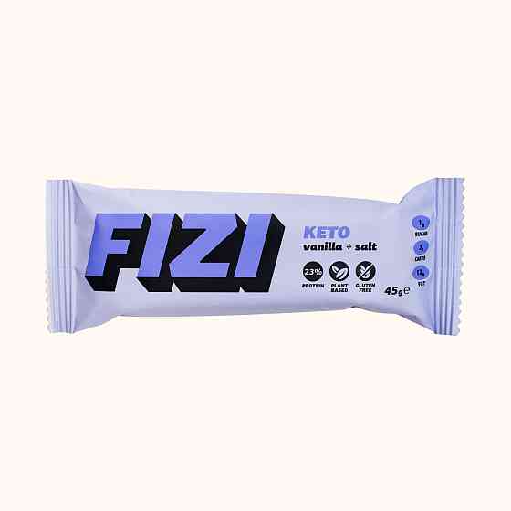 Батончик Fizi КЕТО Vanilla + Salt 45g Луцьк