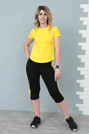 Спортивний костюм з бриджами "Dion" оптом | Батал Жовтий, 50-52 Київ