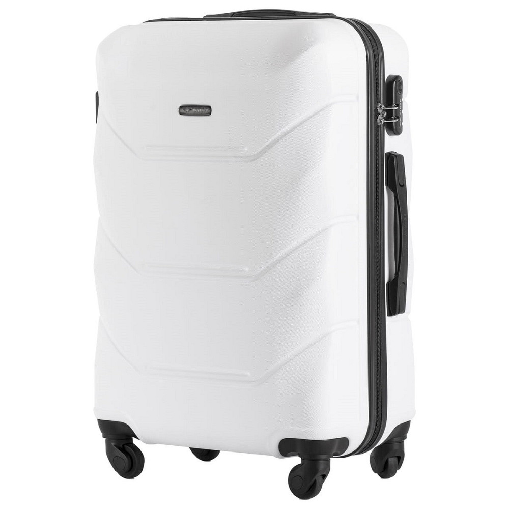 Чемодан Wings 147 средний пластиковый 65 см Белый Киев - изображение 1