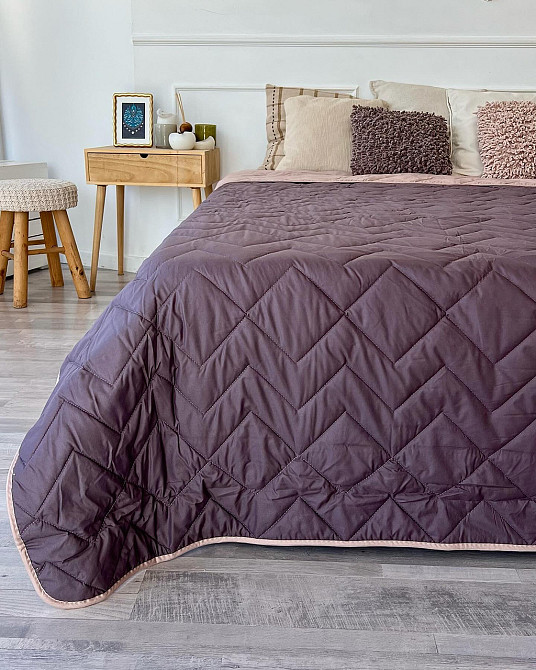 Покрывало IDEIA Izzy 240х260 см шоколад-беж (56861222) Черновцы - изображение 1