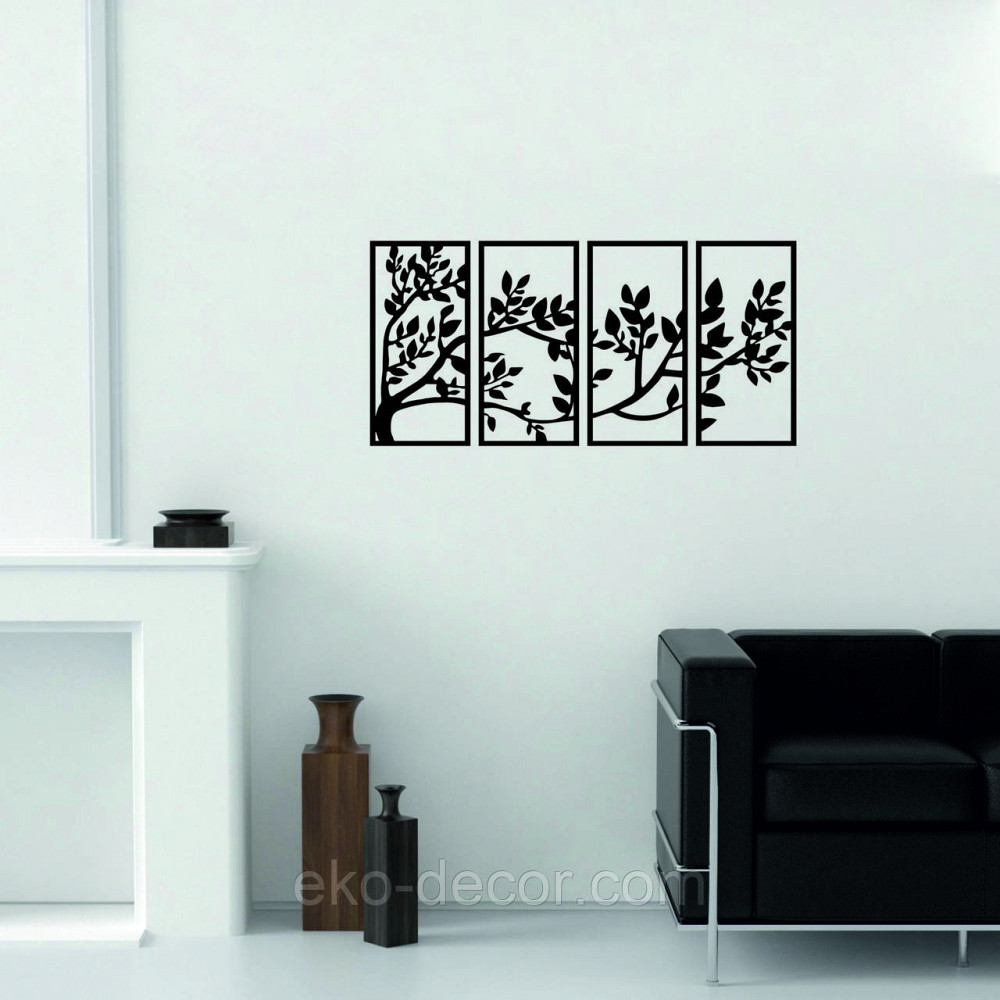 Декоративне настінне Панно «Весна», Декор на стіну 90*187 см, Чорний Київ - фото 4