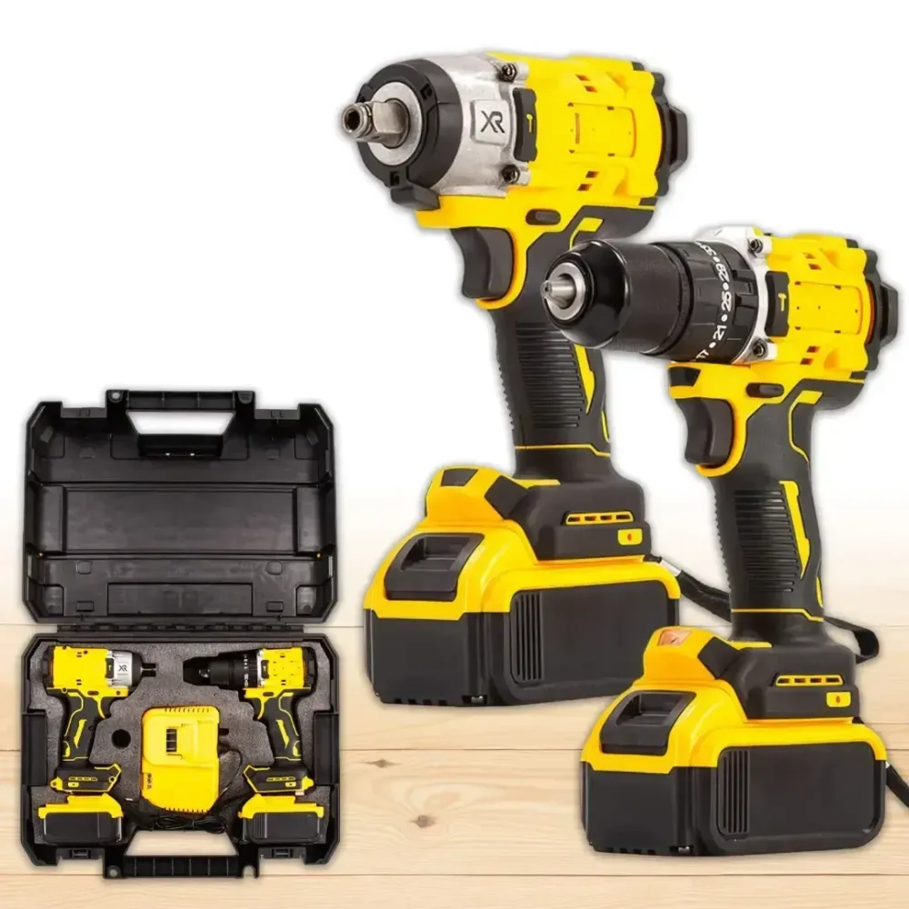 Набор аккумуляторного инструмента 2в1 KRAFFTEC 48V: Шуруповерт + Гайковерт, 2 АКБ, кейс Одесса - изображение 2