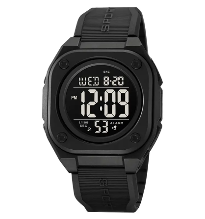 Часы мужские наручные спортивные Skmei 2160 (Черный с черным циферблатом) Винница