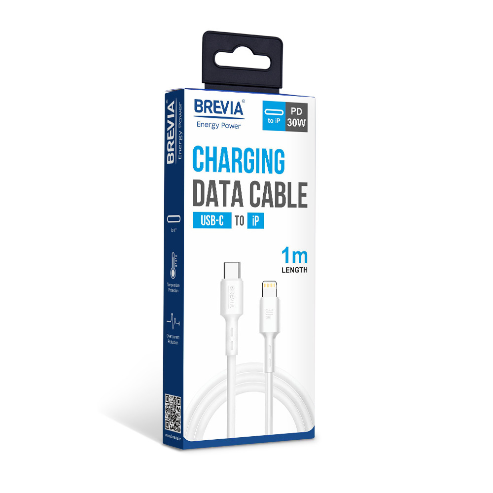 Кабель Brevia Type-C to Lightning 30W 1м, білий box (51100WCLC1) Львів - фото 4
