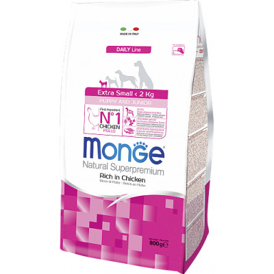 Сухий корм для собак Monge Extra Small Puppy зі смаком курки 800 г (8009470011402) Вінниця - фото 1