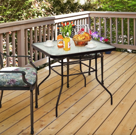 Садовий стіл Costway Jupiter скляний Киев