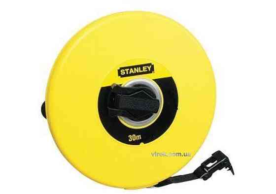 Рулетка вимірювальна STANLEY " FIBERGLASS " 30 м х12мм, фібергласова в пластмасовому корпусі Одеса