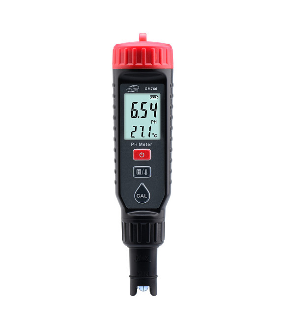 Ph-метр (измеритель кислотности и температуры) 0,00-14,00 pH (+/-0,05%)  BENETECH GM766 Киев - изображение 1