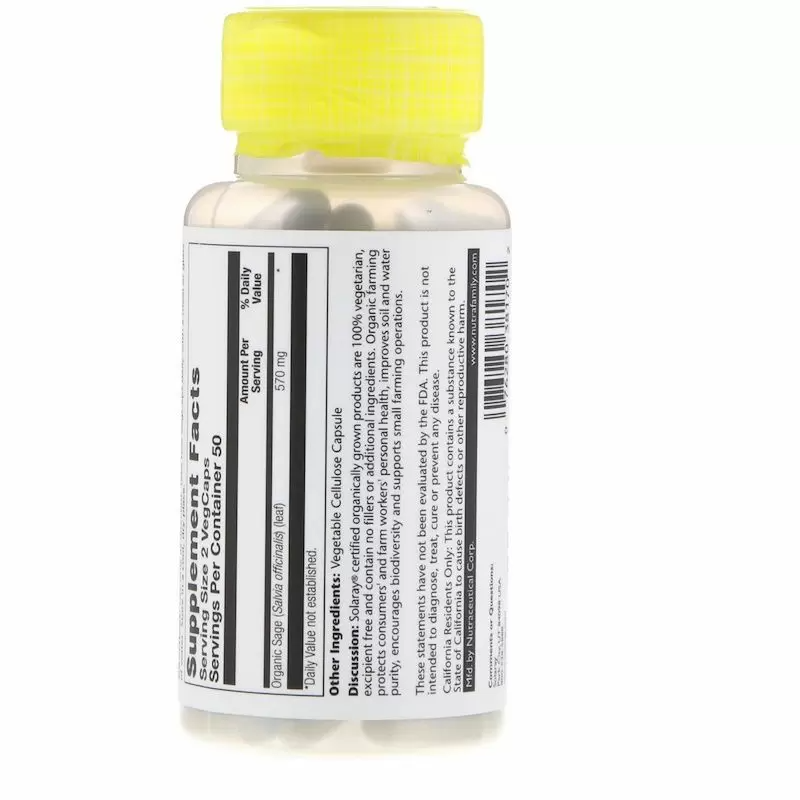 Органически выращенный шалфей (Organically Grown Sage) 285 мг 100 капсул Киев - изображение 2