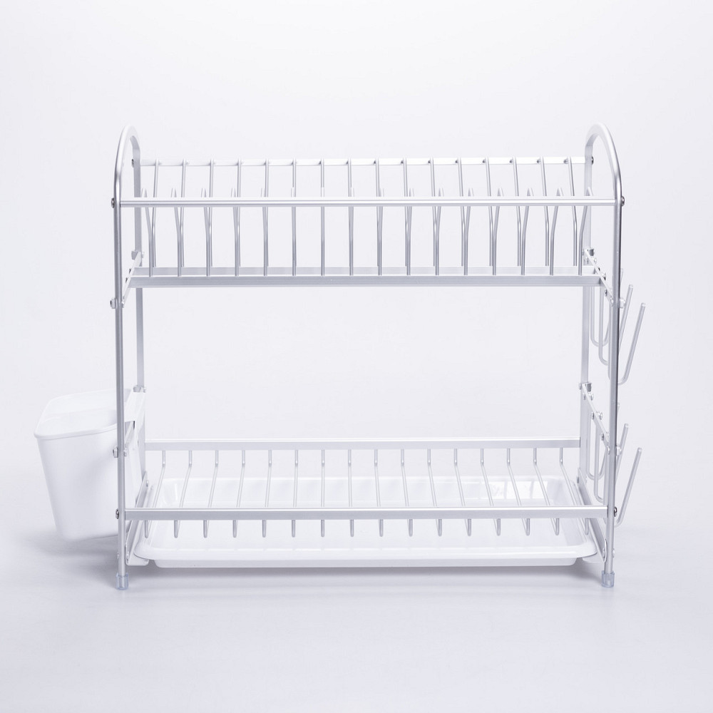 Двоярусна сушарка для кухні алюмінієва з лотком і тримачами HP-46-13 Київ - фото 4