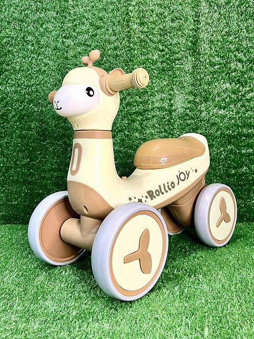 Біговел - толокар JOY музика укр озвучка підсвічування Бежевий (JS-31245) Чернигов - изображение 3