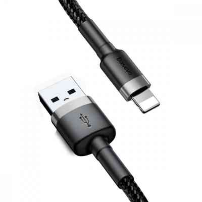 Дата кабель USB 2.0 AM to Lightning 3.0m 2.0A grey-black Baseus (CALKLF-RG1) Вінниця