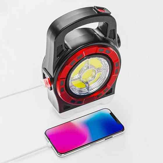 Кемпінговий ліхтар HB-6678L (LED+52SMD+SMD) + сонячна панель + Power Bank + microUSB (3 режими) Вінниця