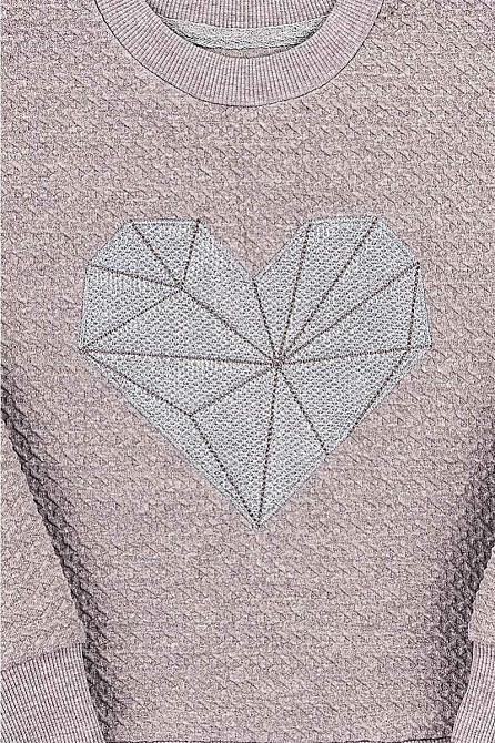 Костюм для девочек 2-х предметный, жаккард бежевый топ Крохатушка одяг Киев - изображение 3