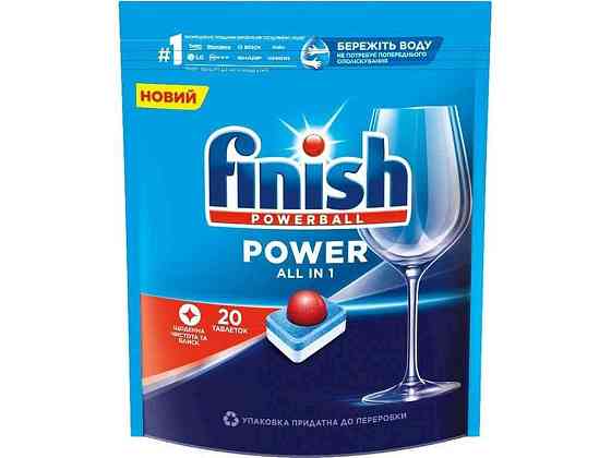 Таблетки для посудомийних машин 20шт All in 1 ТМ FINISH Київ