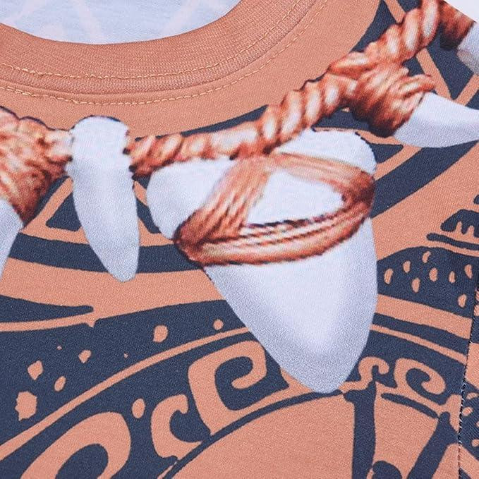 Костюм Мауї для дітей 8–9 років, комплект "Ваяна" світшот та штани з принтом «тату», карнавальний образ для Хелловіну, вечірок Київ - фото 5