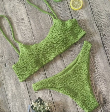 Купальник роздільний жатка жіночий S салатовий Київ - фото 3